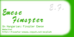 emese finszter business card